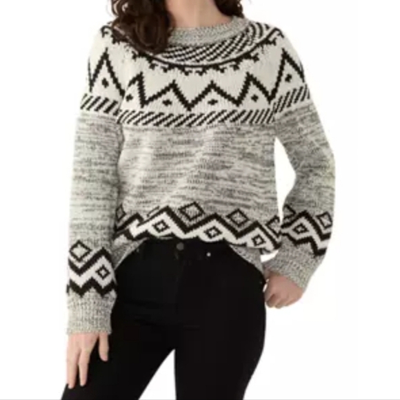 Wonderly Fair Isle Printed Long Sleeve  Sweater - Picture 1 of 12